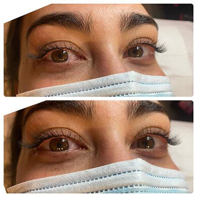 Résultat d’une prestation sur les sourcils